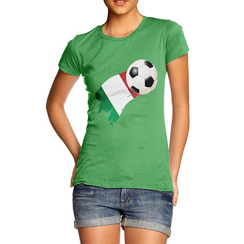 Italy Football Flag Paint Splat Women's T-Shirt 