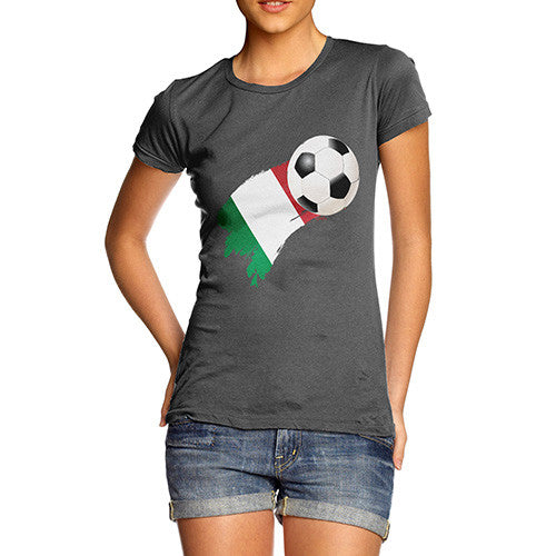 Italy Football Flag Paint Splat Women's T-Shirt 