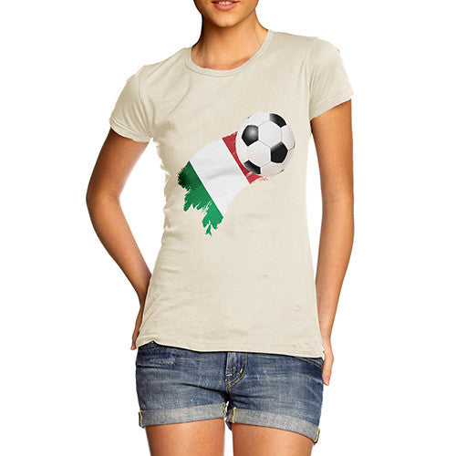 Italy Football Flag Paint Splat Women's T-Shirt 