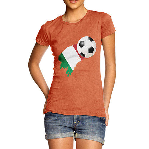 Italy Football Flag Paint Splat Women's T-Shirt 