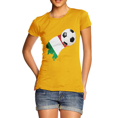 Italy Football Flag Paint Splat Women's T-Shirt 