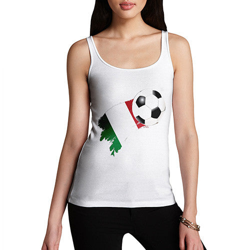 Italy Football Flag Paint Splat Women's Tank Top