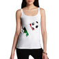 Italy Football Flag Paint Splat Women's Tank Top