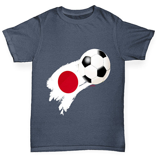 Japan Football Flag Paint Splat Boy's T-Shirt