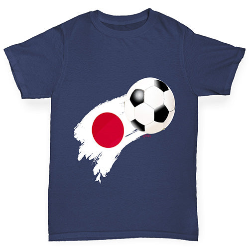 Japan Football Flag Paint Splat Boy's T-Shirt