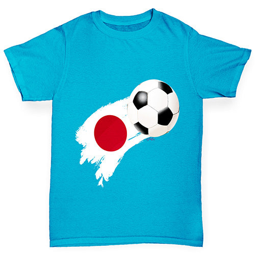 Japan Football Flag Paint Splat Girl's T-Shirt 