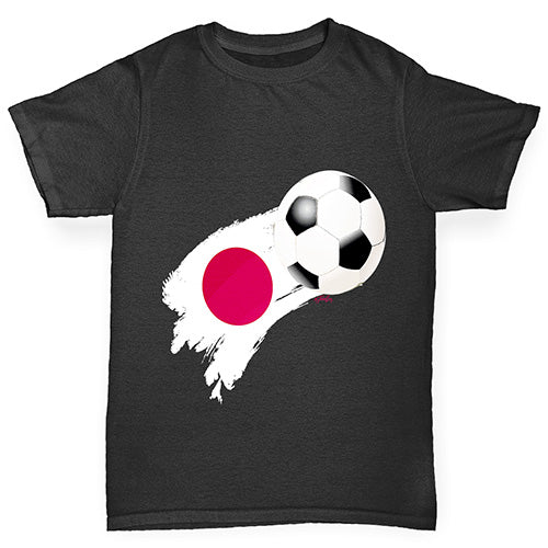 Japan Football Flag Paint Splat Girl's T-Shirt 