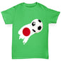 Japan Football Flag Paint Splat Girl's T-Shirt 