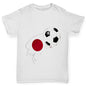 Japan Football Flag Paint Splat Girl's T-Shirt 