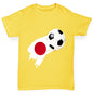 Japan Football Flag Paint Splat Girl's T-Shirt 