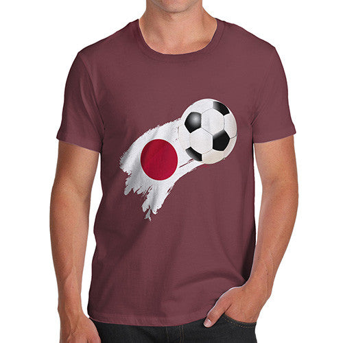 Japan Football Flag Paint Splat Men's T-Shirt