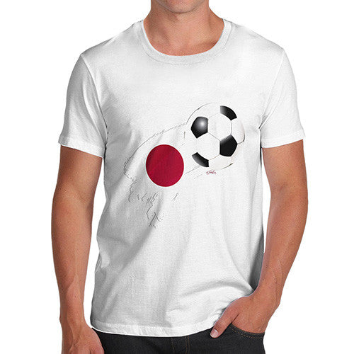 Japan Football Flag Paint Splat Men's T-Shirt