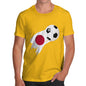 Japan Football Flag Paint Splat Men's T-Shirt