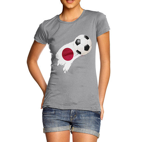 Japan Football Flag Paint Splat Women's T-Shirt 