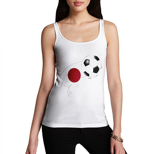 Japan Football Flag Paint Splat Women's Tank Top