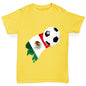 Mexico Football Flag Paint Splat Girl's T-Shirt 