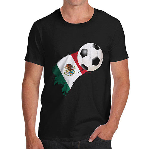 Mexico Football Flag Paint Splat Men's T-Shirt