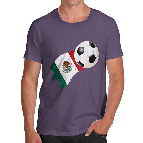 Mexico Football Flag Paint Splat Men's T-Shirt