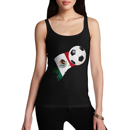 Mexico Football Flag Paint Splat Women's Tank Top