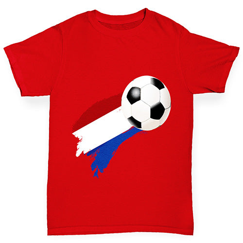 Netherlands Football Flag Paint Splat Boy's T-Shirt