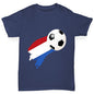 Netherlands Football Flag Paint Splat Girl's T-Shirt 