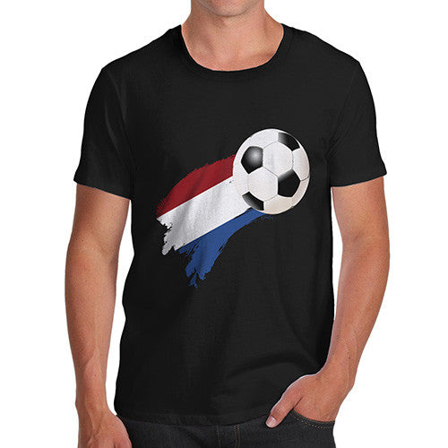 Netherlands Football Flag Paint Splat Men's T-Shirt