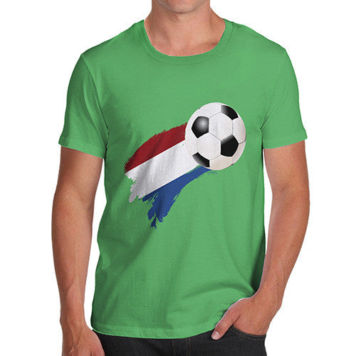 Netherlands Football Flag Paint Splat Men's T-Shirt