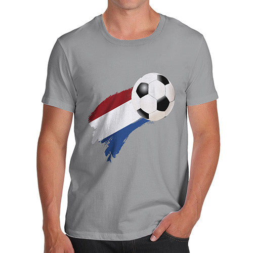 Netherlands Football Flag Paint Splat Men's T-Shirt