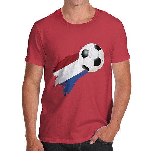 Netherlands Football Flag Paint Splat Men's T-Shirt