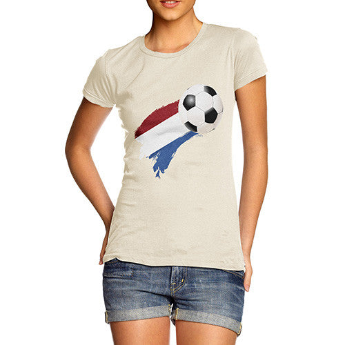 Netherlands Football Flag Paint Splat Women's T-Shirt 