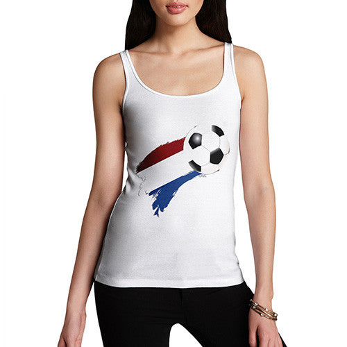 Netherlands Football Flag Paint Splat Women's Tank Top