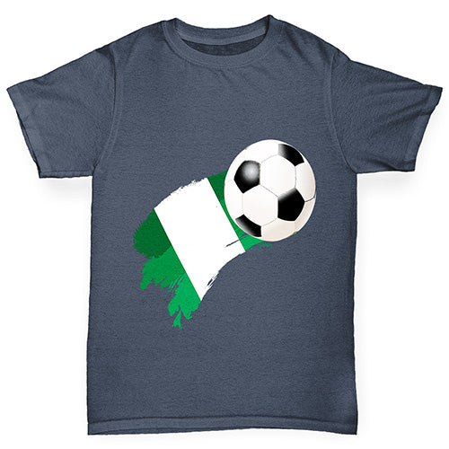 Nigeria Football Flag Paint Splat Boy's T-Shirt