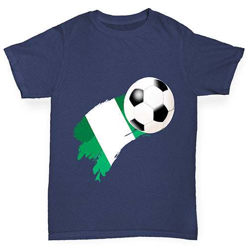 Nigeria Football Flag Paint Splat Boy's T-Shirt