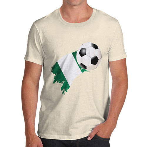 Nigeria Football Flag Paint Splat Men's T-Shirt