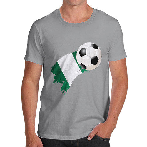 Nigeria Football Flag Paint Splat Men's T-Shirt