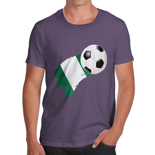 Nigeria Football Flag Paint Splat Men's T-Shirt