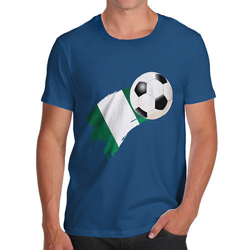 Nigeria Football Flag Paint Splat Men's T-Shirt