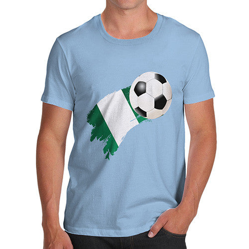 Nigeria Football Flag Paint Splat Men's T-Shirt