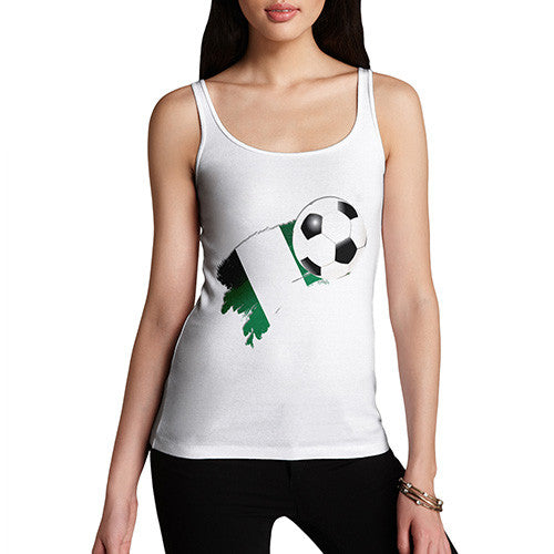 Nigeria Football Flag Paint Splat Women's Tank Top