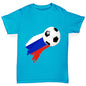 Russia Football Flag Paint Splat Boy's T-Shirt