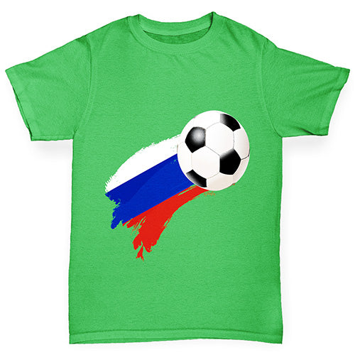 Russia Football Flag Paint Splat Boy's T-Shirt