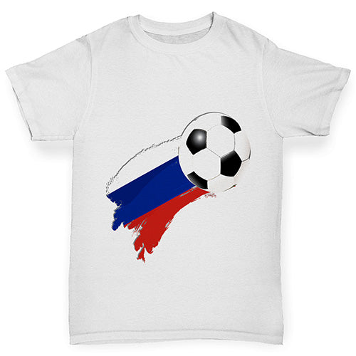 Russia Football Flag Paint Splat Boy's T-Shirt