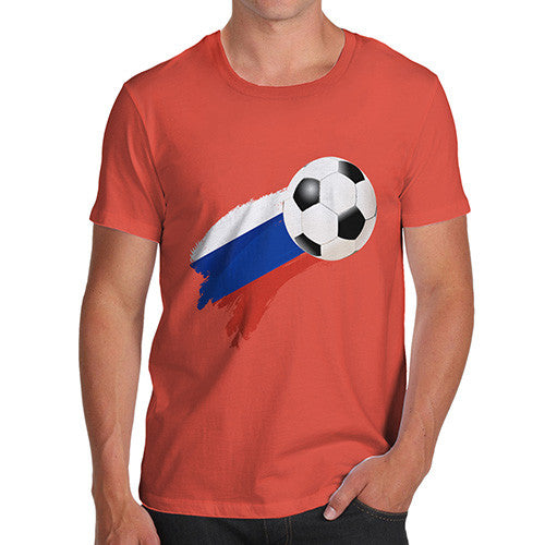 Russia Football Flag Paint Splat Men's T-Shirt