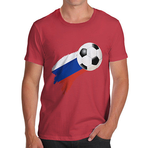 Russia Football Flag Paint Splat Men's T-Shirt