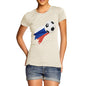 Russia Football Flag Paint Splat Women's T-Shirt 