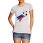 Russia Football Flag Paint Splat Women's T-Shirt 