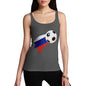 Russia Football Flag Paint Splat Women's Tank Top