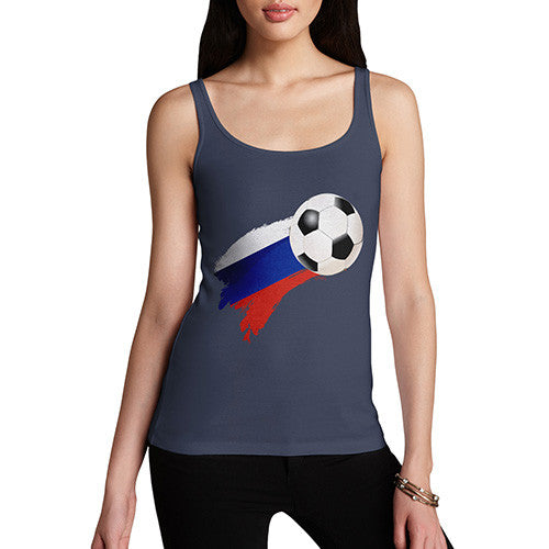 Russia Football Flag Paint Splat Women's Tank Top