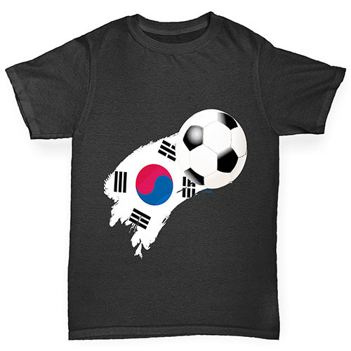 South Korea Football Flag Paint Splat Boy's T-Shirt