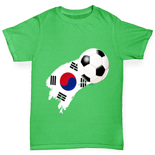 South Korea Football Flag Paint Splat Boy's T-Shirt